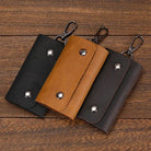Genuine Leather Key Case for Men & Women Crazy Horse Wallet Key Holder - VacationGrabs
