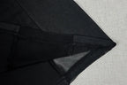 VacationGrabs Sexy Women Backless Halter Mesh See Through Maxi Dress Long Ribbon Tie Back High Split Slim Fit Bodycon Party Long Gown