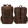 Leather Backpack Vintage Top Grade Travel Men Male Day Pack Bag - VacationGrabs