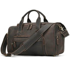 Genuine Leather Men’s Travel Bag Cowhide Shoulder Hand Luggage - VacationGrabs