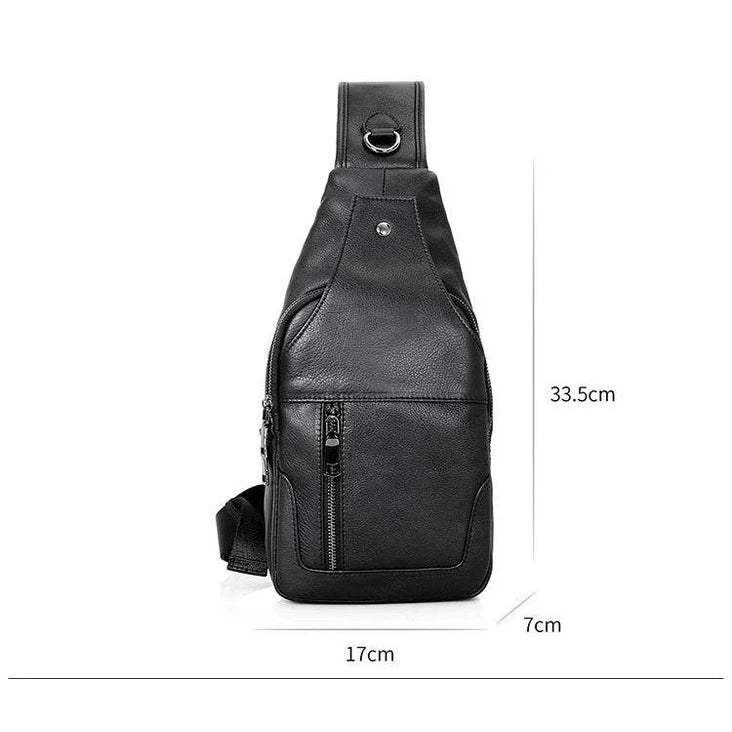 High-Quality Men’s Leather Waist Bag Crossbody Belt Pouch - VacationGrabs