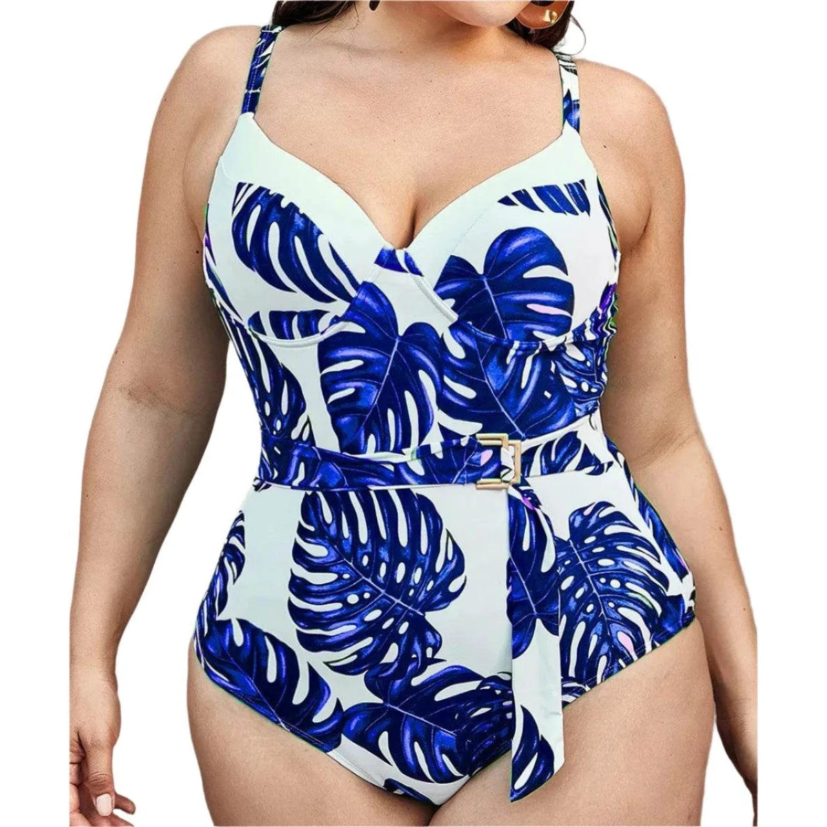 Plus Swimsuits One-Piece Swimwear Womens Summer Bathing - VacationGrabs