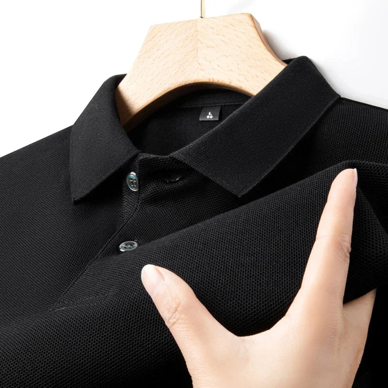 Men's 100% Cotton Polo Shirt - Summer Casual Breathable Tee,19 Colors,Ideal for Golf and Sports,Business Casual,Silk-Like Finish