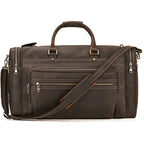 Bolso de fin de semana para hombre de cuero Crazy Horse 22" de viaje vintage