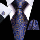Purple Paisley Silk Tie Set for Men - VacationGrabs