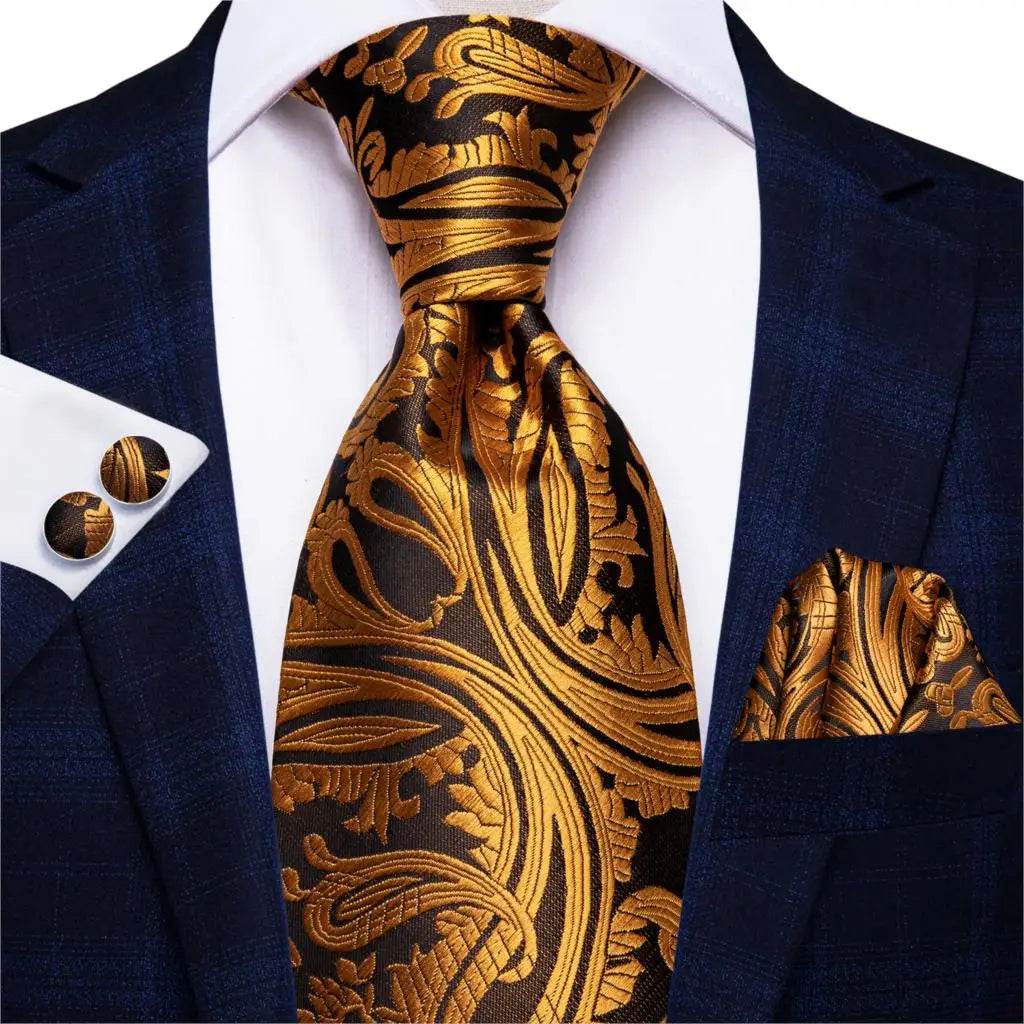 Multicolor Paisley 100% Silk Tie Sets for Men - VacationGrabs