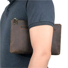 Cool Fashion Leather Clutch Wallet for Evening Party Zippered Large Purse - VacationGrabs