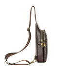 Genuine Leather Small Sling Bag Backpack for Men Travel Outdoor Hunting Hiking Camping