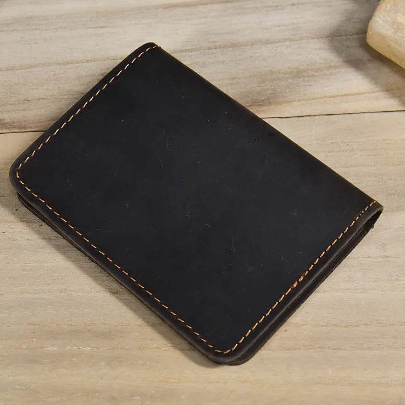 Small Bifold Wallet for Men & Women Slim Leather Coin Card Holder - VacationGrabs
