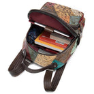 Luggage & Bags - Backpacks Colorful Patchwork Backpack For Women Genuine Leather Travel Backpack