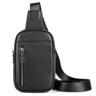 Cowhide Leather Chest Bag Multi-functional Men’s Shoulder Bag - VacationGrabs