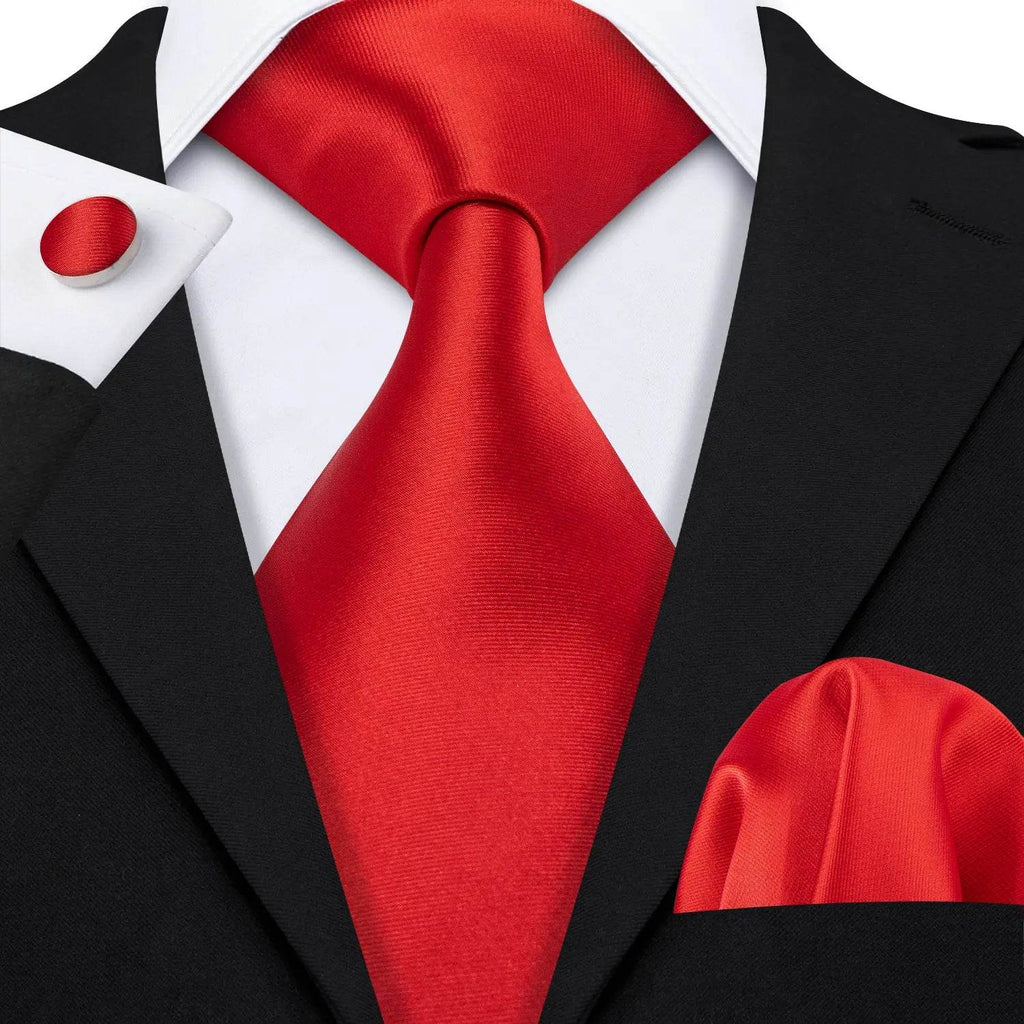 Red Silk Tie Set for Men: Burgundy, Maroon, & More - VacationGrabs