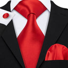 Red Silk Tie Set for Men: Burgundy, Maroon, & More - VacationGrabs
