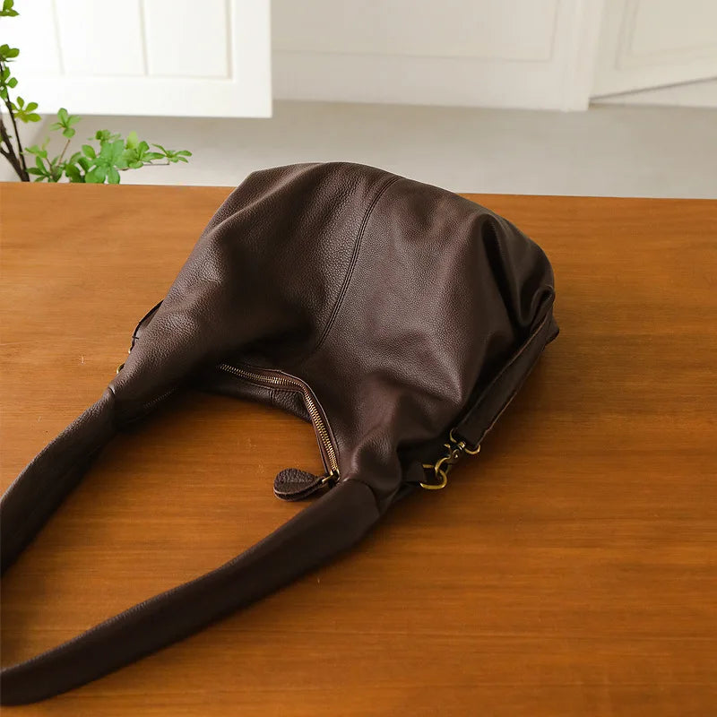 Travel-Friendly Leather Crossbody Mini Bag for Women
