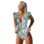 Push Up Floral Print Swimwear - VacationGrabs