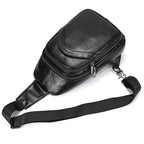 Men's Genuine Leather Sling Bag – Soft Cowhide Crossbody