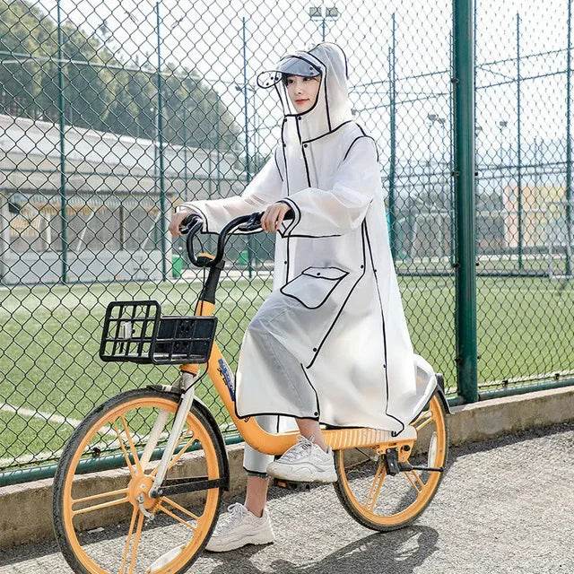 Adult Hooded Raincoat Outdoor Rainwear Transparent - VacationGrabs
