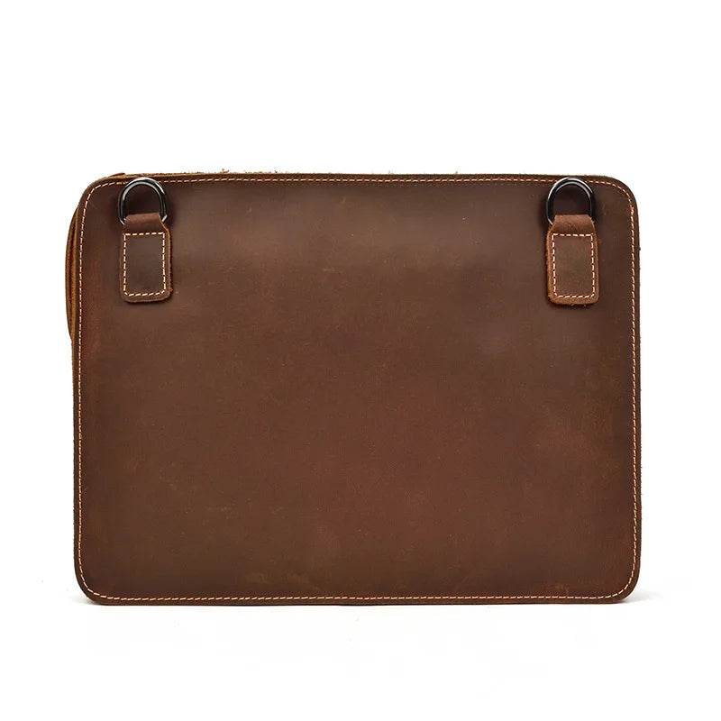 Leather Clutch Bag iPad Tablet Cover Bag with Shoulder Strap - VacationGrabs