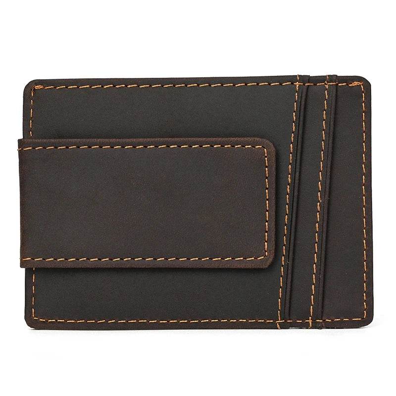 Luxury Designer Card Holder Money Clip Purse Wallet Genuine Leather - VacationGrabs