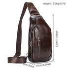 Casual Men’s Leather Chest Bag Sling Crossbody Shoulder Bag - VacationGrabs