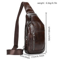 Men's Genuine Leather Sling Bag – Casual Crossbody Chest Pack