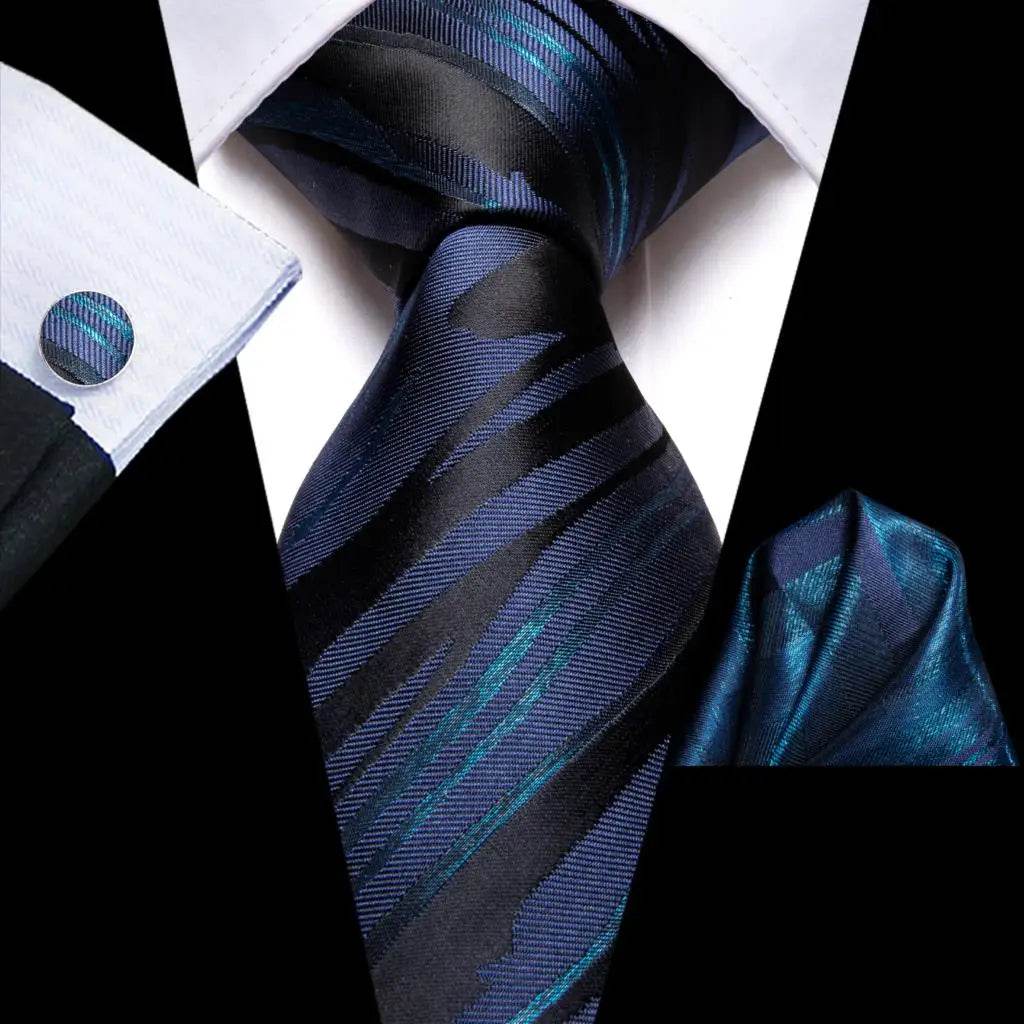 Purple Paisley Silk Tie Set for Men - VacationGrabs