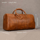 Vintage Leather Travel Duffel Hand Luggage Men’s Business Bag - VacationGrabs
