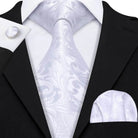 Floral Jacquard Silk Tie Set for Men - VacationGrabs