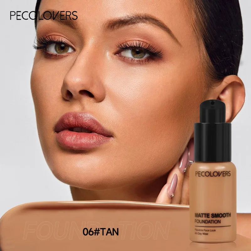 Waterproof and Sweat-proof Liquid Foundation, Natural and Long-lasting, Without Makeup Removal, Facial Cosmetics