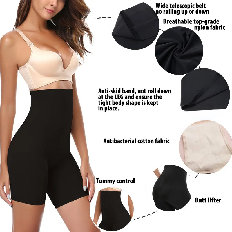High Waist Control Panties - Women's Shapewear Shorts