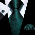Green Silk Tie Set for Men: Multiple Shades Available - VacationGrabs