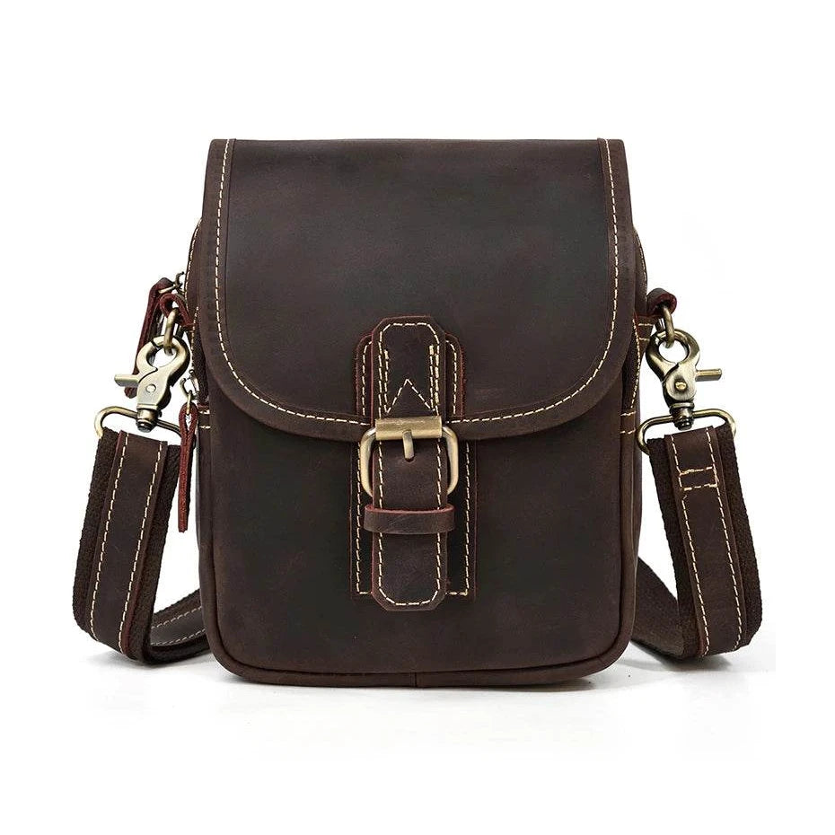 Genuine Leather Shoulder Waist Bag – Anti-Theft Crossbody Phone - VacationGrabs