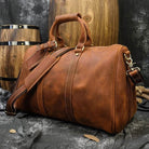 Crazy Horse Leather Men’s Travel Bag Duffle for Women & Men - VacationGrabs