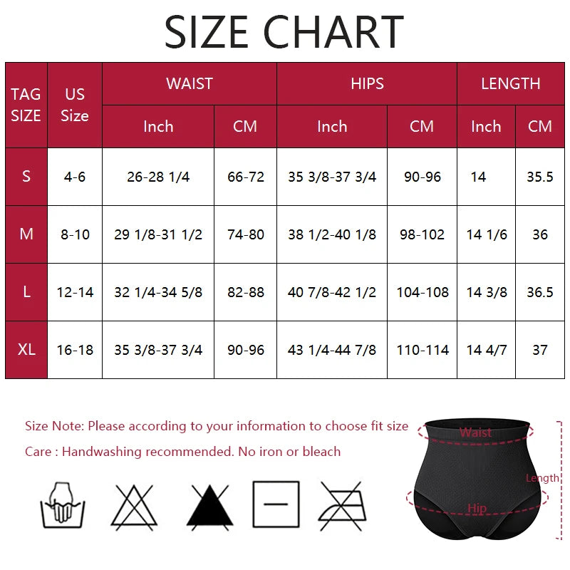 Padded Butt Lifter Shaping Panties for Women, Firm Control