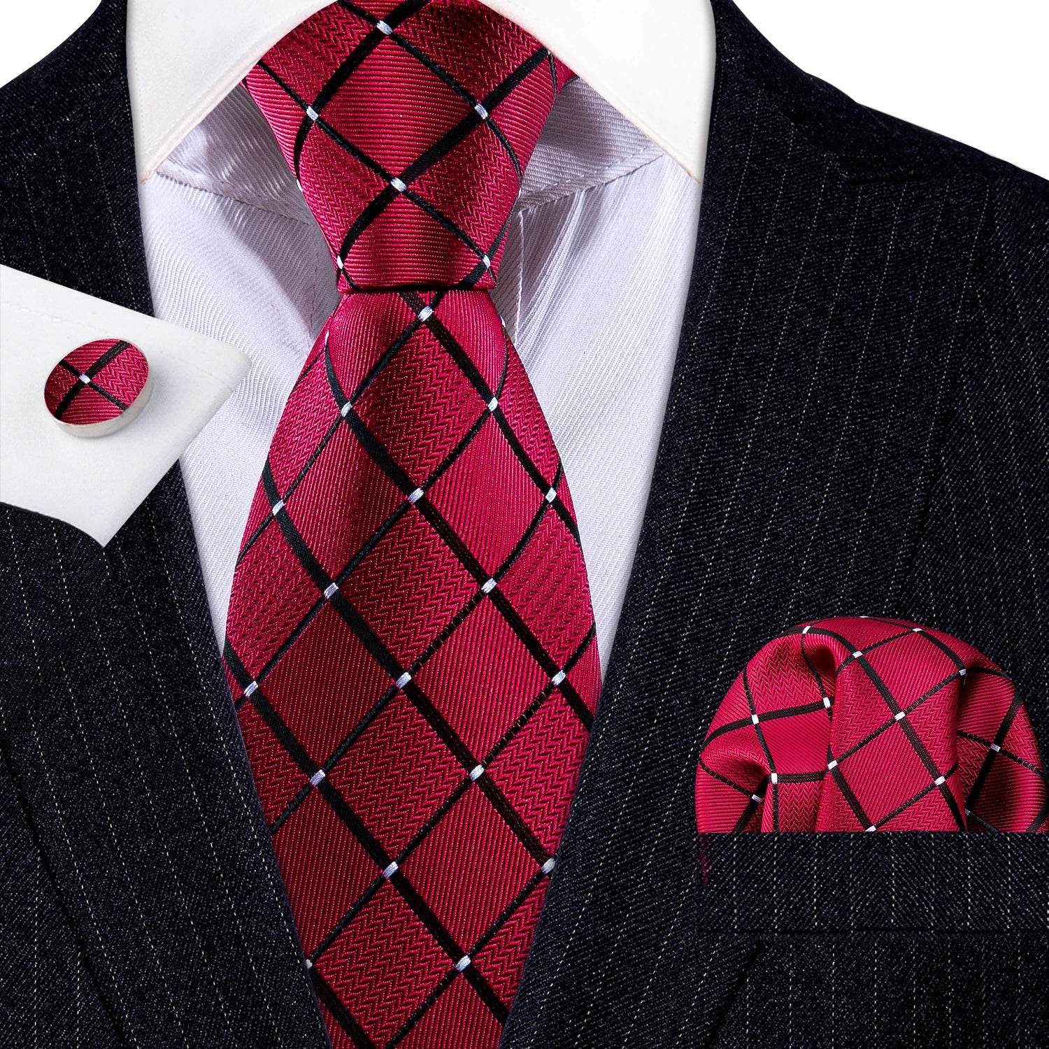 Red Silk Tie Set for Men: Burgundy, Maroon, & More - VacationGrabs