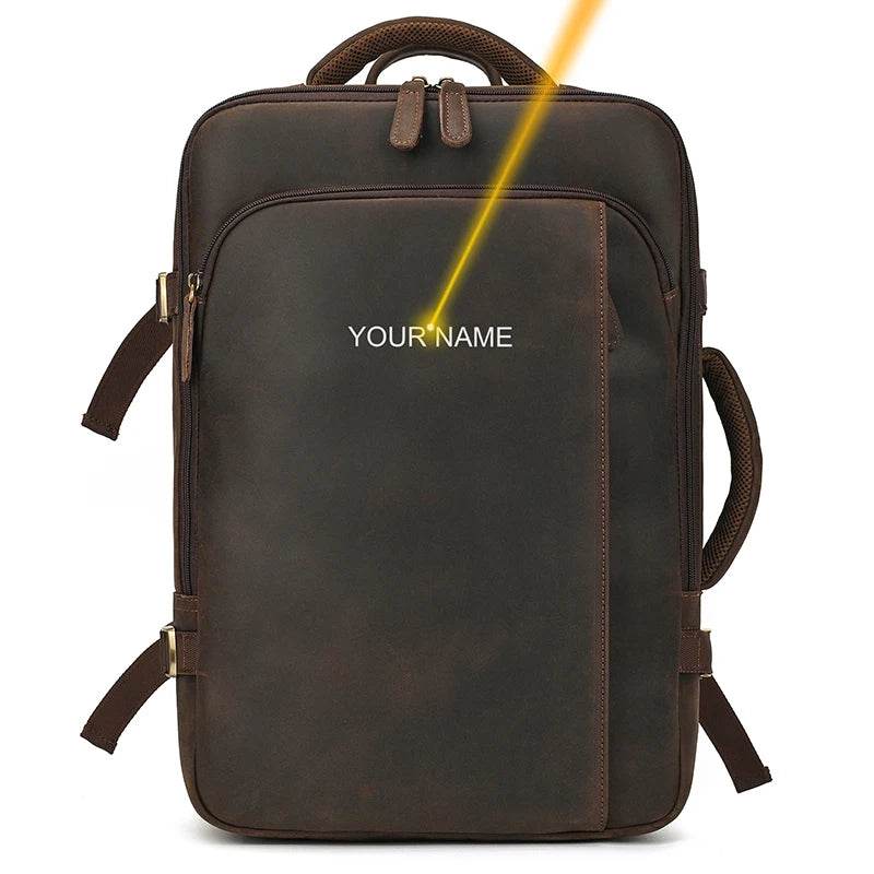 Business Leather Backpack Multifunctional Large Capacity Bag - VacationGrabs