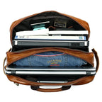 Genuine Leather Men’s Travel Backpack Luxury School Bag 17"
