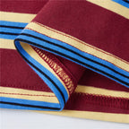VacationGrabs Striped Two Piece Outfit Women Contrast Trim Oversized Short Sleeve Tee And Elastic Waist Shorts Casual Loungewear Set