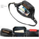 Men's Single Shoulder Crossbody Real Cowhide Waist Pack Chest Bag - VacationGrabs