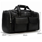 Large Genuine Leather Travel Bag – Soft Cowhide Weekender - VacationGrabs