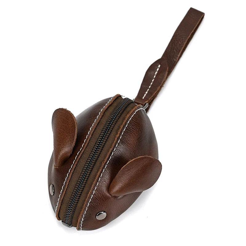 Cute Coin Purse Genuine Leather Small Wallet for Coins, Cards, & Earphones - VacationGrabs