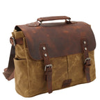 Large Men's Genuine Leather Briefcase 13" Laptop Bag