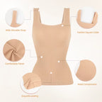 Tummy Control Camisole Shapewear Top, Wide Straps