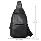 Casual Men Bags Leather Chest Bag Crossbody Cowhide Shoulder - VacationGrabs
