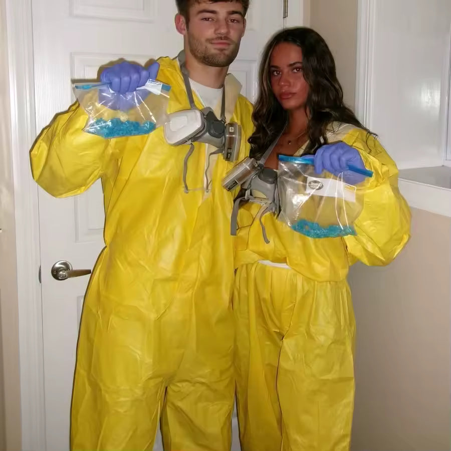 Halloween Lab Yellow Windproof Breaking Zip Hooded Jumpsuits