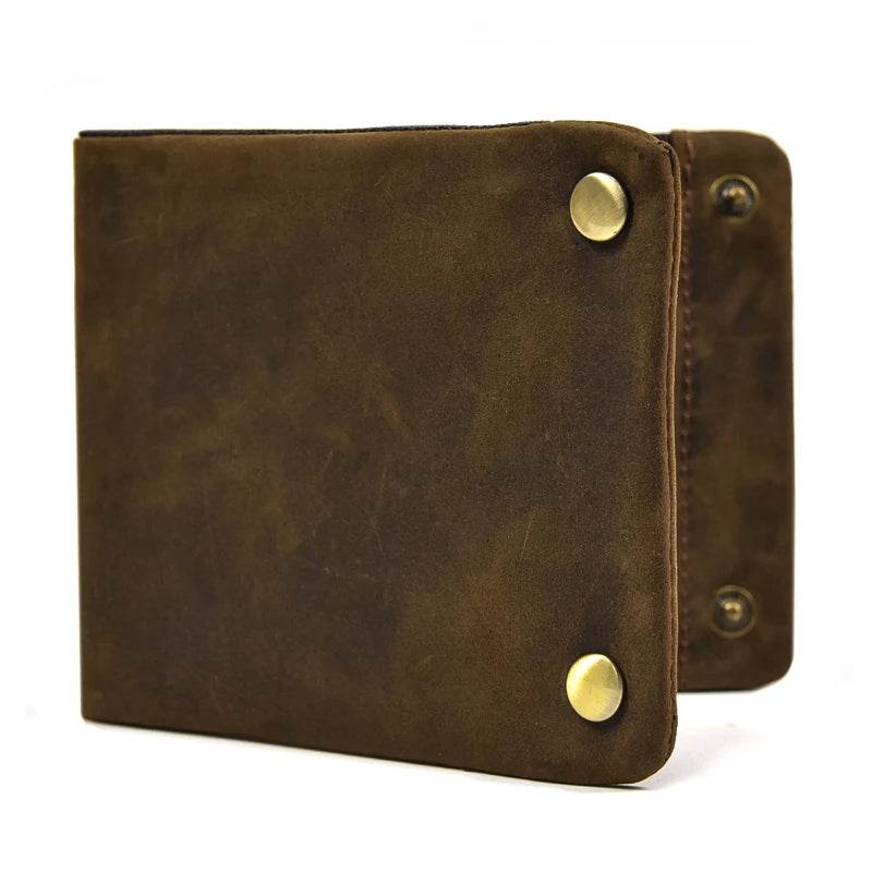 Vintage Zipper Leather Trifold Wallet Men & Women Luxury Design - VacationGrabs