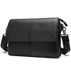 Men’s Genuine Leather Shoulder Messenger Bag Soft Cow Leather Crossbody - VacationGrabs