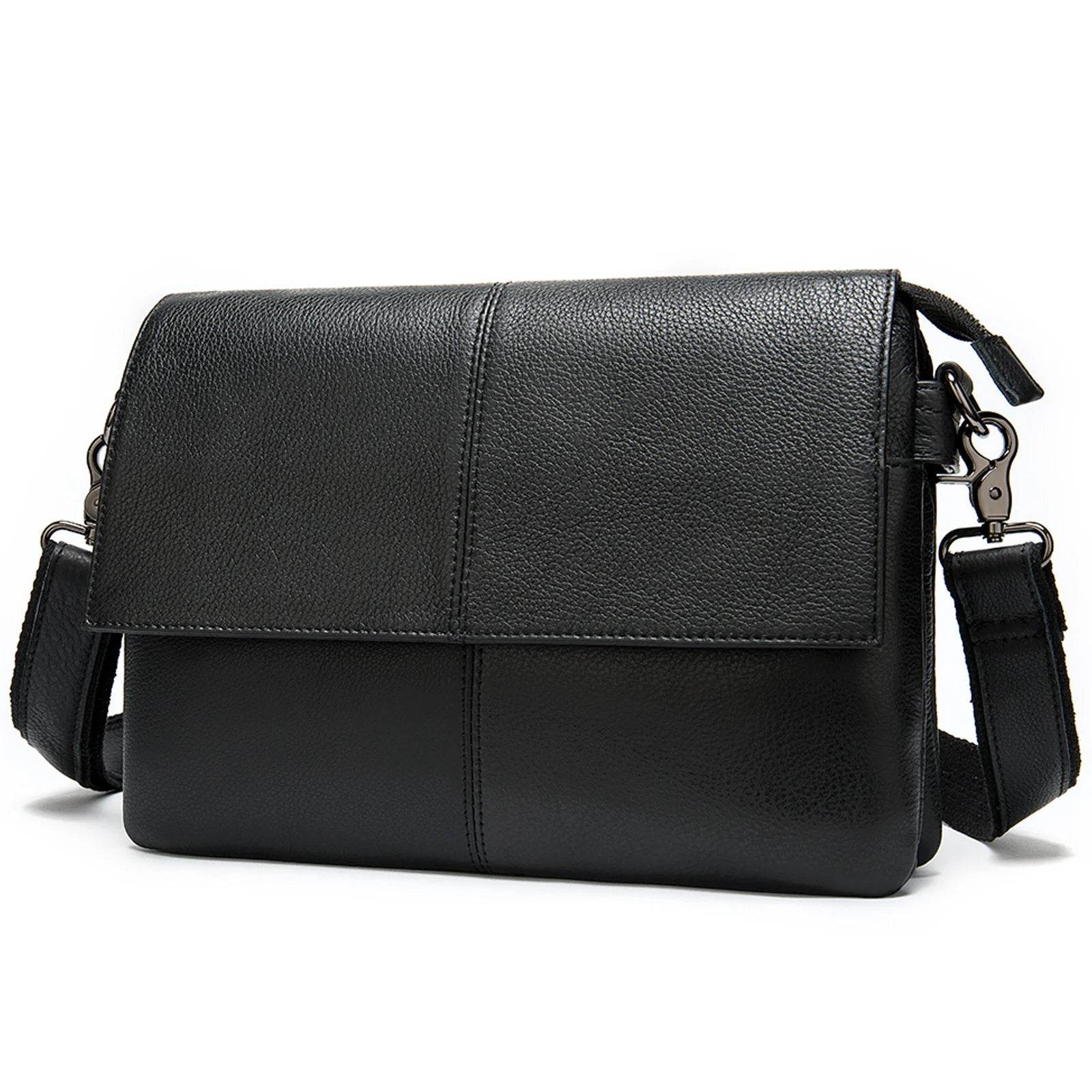 Men’s Genuine Leather Shoulder Messenger Bag Soft Cow Leather Crossbody - VacationGrabs