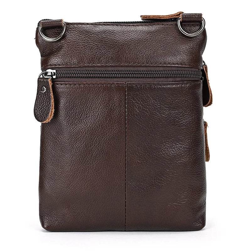 Luxury Leather Small Shoulder Bag Real Cowhide Crossbody - VacationGrabs