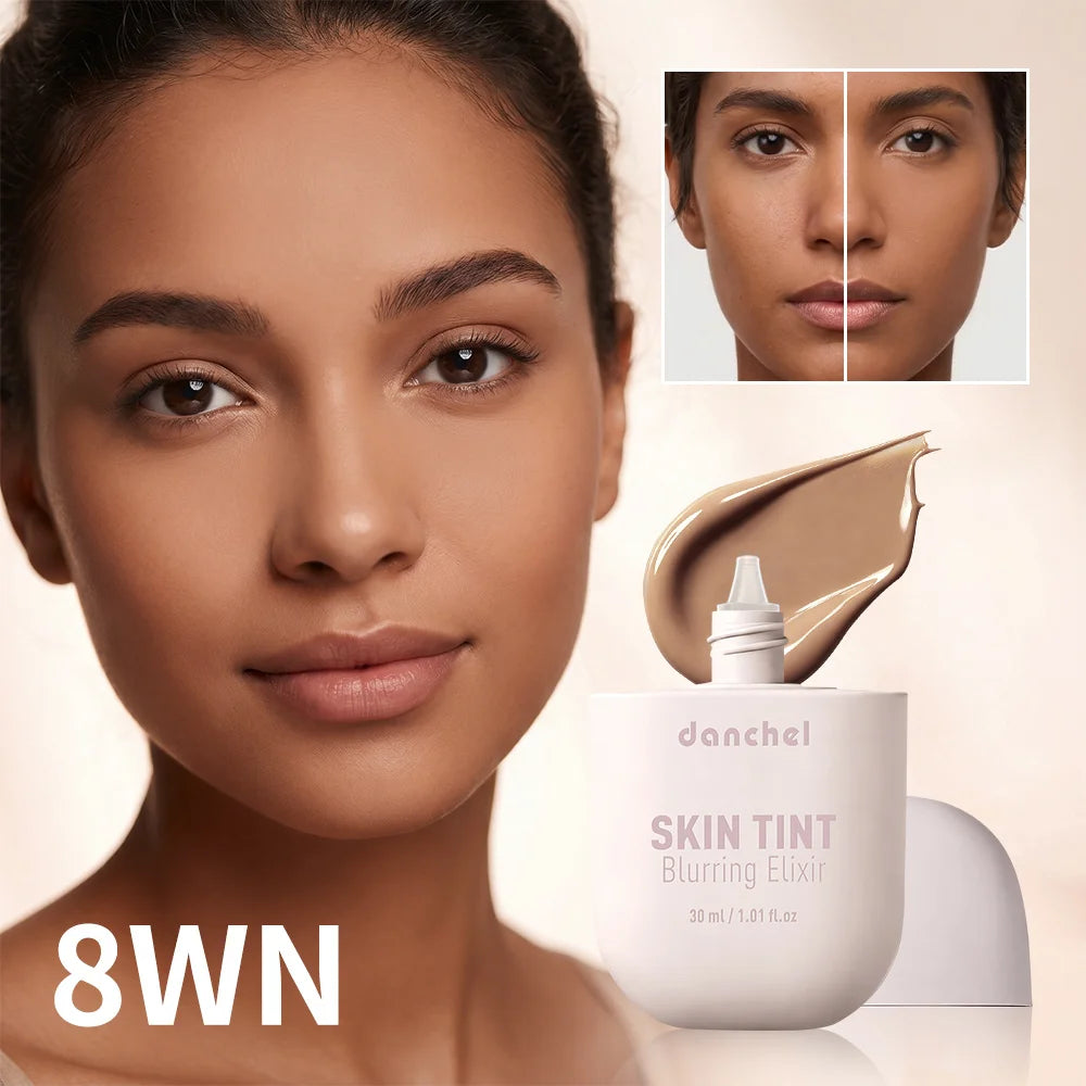 Skin Tint Blurring Elixir Foundation Lightweight & Breathable Blur Pores Fine Lines Hydrating Coverage Face Makeup for All Skin